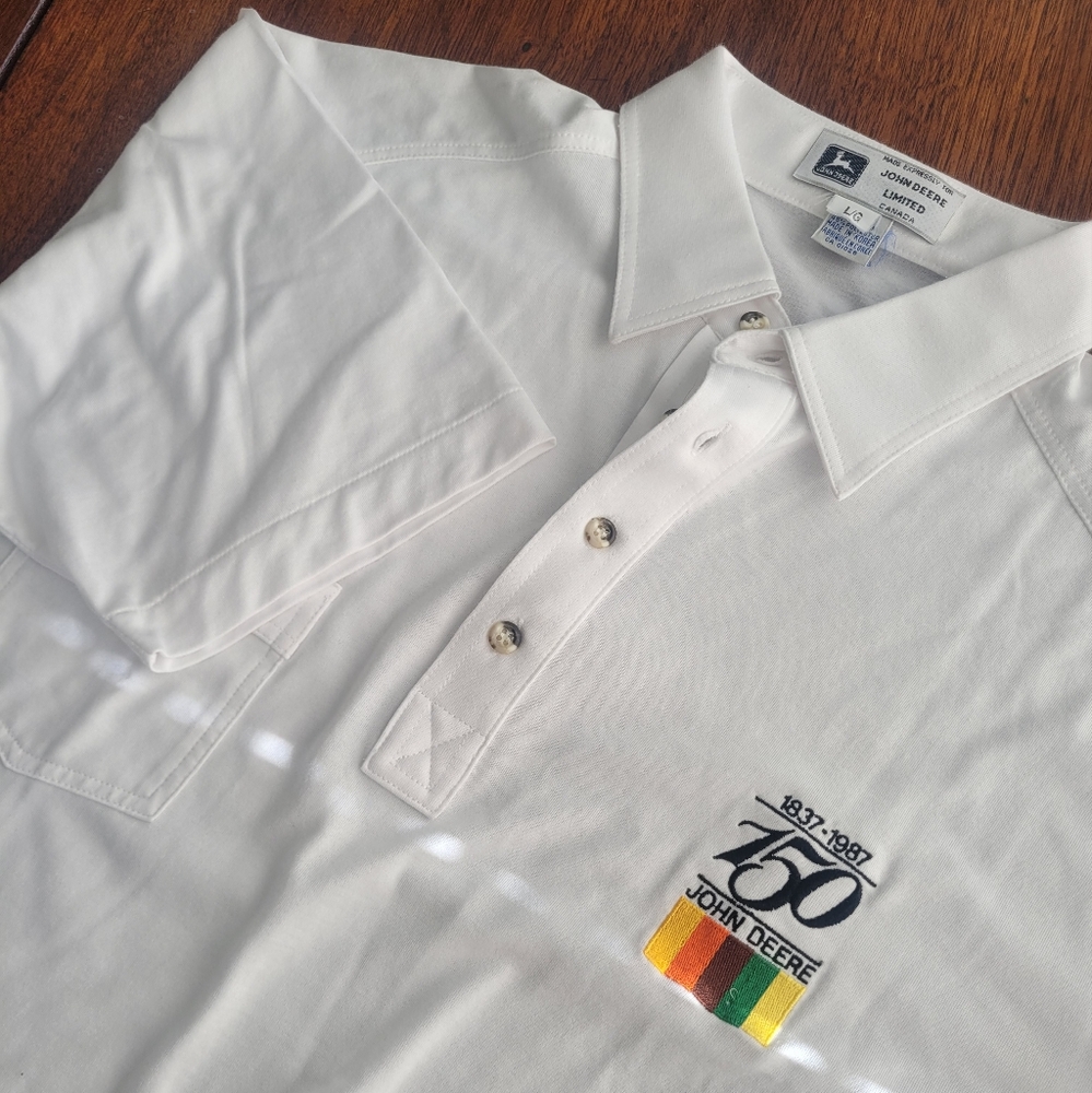 John Deere Polo Shirt Vintage Size L